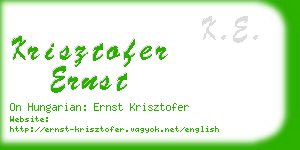 krisztofer ernst business card